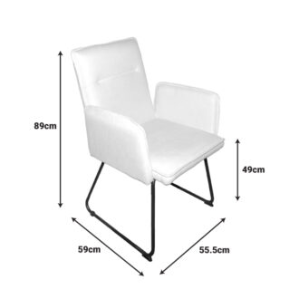 Alternative view of Πολυθρόνα Essential pakoworld ύφασμα μπεζ-πόδι μαύρο μεταλλικό 55.5x59x89εκ