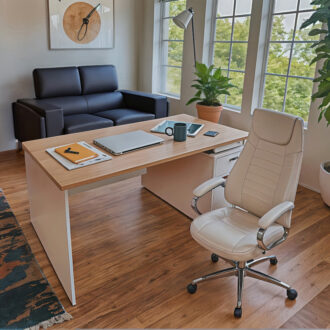 Alternative view of Καρέκλα γραφείου διευθυντή Sonar pakoworld pu σε λευκή απόχρωση