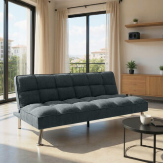 Alternative view of Καναπές-κρεβάτι Rebel pakoworld 3θέσιος με ύφασμα ανθρακί 189x92x82εκ