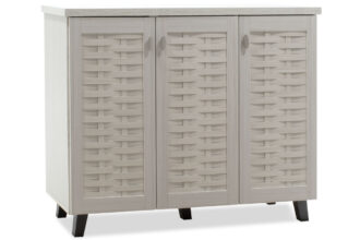 Alternative view of Παπουτσοθήκη-ντουλάπι MANTAM pakoworld 16 ζεύγων χρώμα λευκό-γκρι 115,5x40x92εκ