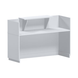 Alternative view of Γραφείο reception Lotus pakoworld σε λευκή απόχρωση 140x70x110εκ