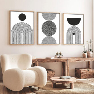 Alternative view of Πίνακας σε καμβά Serchie pakoworld τρίπτυχος με ψηφιακή εκτύπωση 30x3x40εκ