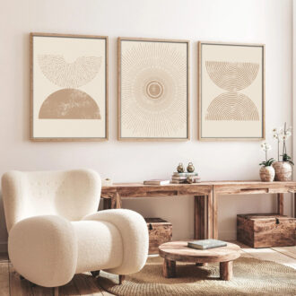 Alternative view of Πίνακας σε καμβά Terpen pakoworld τρίπτυχος με ψηφιακή εκτύπωση 50x2x70εκ