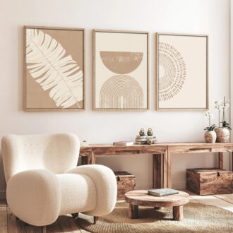 Alternative view of Πίνακας σε καμβά Terpen I pakoworld τρίπτυχος με ψηφιακή εκτύπωση 50x2x70εκ