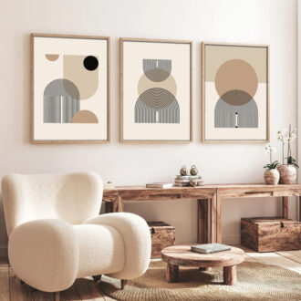 Alternative view of Πίνακας σε καμβά Jefton pakoworld τρίπτυχος με ψηφιακή εκτύπωση 50x2x70εκ