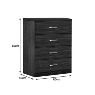 Alternative view of Συρταριέρα Killian pakoworld με 4 συρτάρια wenge 80x40x80εκ