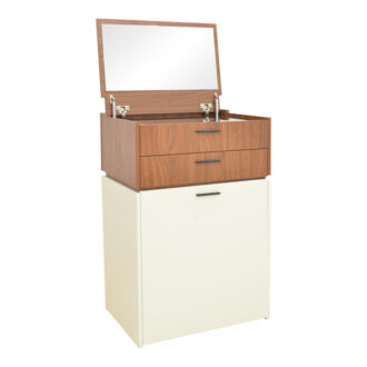 Alternative view of Τουαλέτα κρεβατοκάμαρας Sonlen pakoworld σε καρυδί-κρεμ απόχρωση 60x45x130εκ