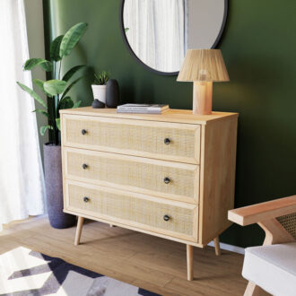 Alternative view of Συρταριέρα Oslo pakoworld 3ων συρταριών sonoma 90x39x79εκ