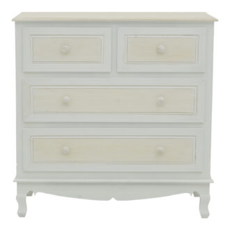 Alternative view of Συρταριέρα Joliene Inart mdf σε λευκή αντικέ-φυσική απόχρωση 80x40x80εκ