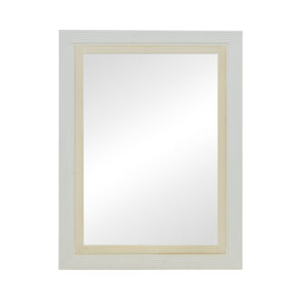 Καθρέπτης Joliene Inart mdf σε λευκή αντικέ-φυσική απόχρωση 60x80x2.1εκ