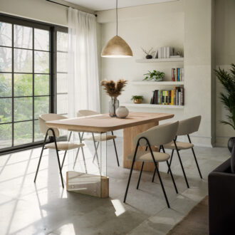 Alternative view of Tραπέζι Faghan pakoworld καφέ mdf 180x90x76εκ