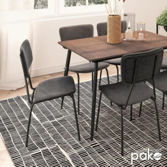 Alternative view of Καρέκλα Tania pakoworld ύφασμα ανθρακί antique-μαύρο πόδι