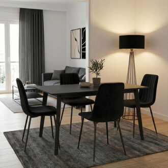 Alternative view of Τραπέζι Benson pakoworld MDF σε rustic grey απόχρωση 150x90x75εκ