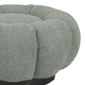 Alternative view of Σκαμπό Nester pakoworld μπουκλέ ύφασμα σε φυστικί απόχρωση Φ60x31εκ