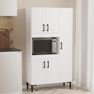 Alternative view of Ντουλάπια κουζίνας Defne pakoworld σε λευκή απόχρωση 89x37.5x160εκ