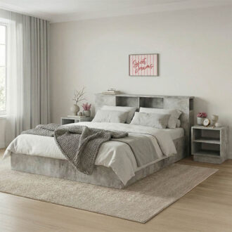 Alternative view of Κρεβάτι διπλό OLYMPUS pakoworld σε χρώμα antique ανθρακί 160x200εκ