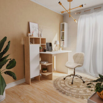 Alternative view of Καρέκλα γραφείου εργασίας Frea II pakoworld PU λευκό