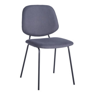 Καρέκλα Pietro I pakoworld ανθρακί ύφασμα-πόδι μαύρο μέταλλο 45x55x82.5εκ