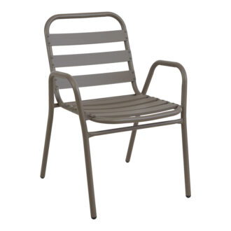 Alternative view of Τραπεζαρία Valor-Sussie pakoworld σετ 5τεμ μέταλλο σε σαμπανιζέ φυσική απόχρωση 110x60x70εκ