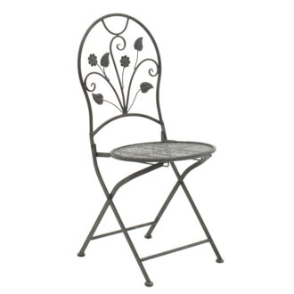 Alternative view of Τραπεζαρία Abriel pakoworld σετ 3τεμ μέταλλο ανθρακί antique