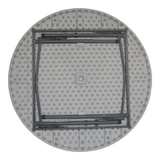 Alternative view of Τραπέζι catering Comfort pakoworld πτυσσόμενο στρόγγυλο σε λευκή απόχρωση Φ120x74εκ