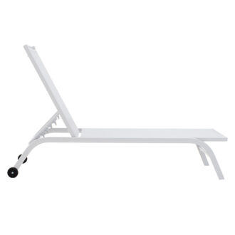 Alternative view of Ξαπλώστρα Jaipur pakoworld αλουμίνιο λευκό-textilene λευκό