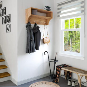 Alternative view of Κρεμάστρα Crosta pakoworld σε oak απόχρωση 80x28x40εκ