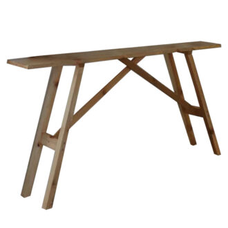 Alternative view of Κονσόλα Roosevelt pakoworld καρυδί ξύλο πεύκου 35mm καρυδί 119x29x80εκ