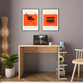 Alternative view of Γραφείο εργασίας Toska pakoworld σε oak- ανθρακί απόχρωση 114x56x76εκ