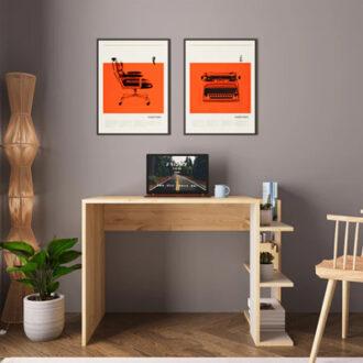 Alternative view of Γραφείο εργασίας Toska pakoworld σε oak- sandstone απόχρωση 114x56x76εκ