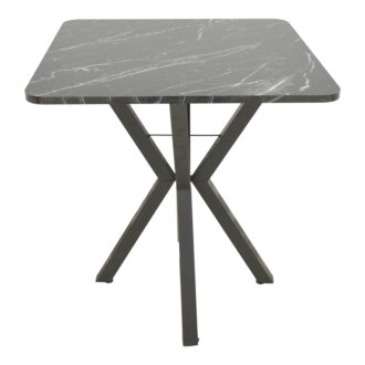 Alternative view of Τραπέζι Arenya pakoworld μαύρο εφε μαρμάρου- μαύρα μεταλλικά πόδια 70x70x72εκ
