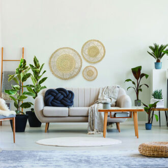 Alternative view of Διακοσμητικό τοίχου Lela pakoworld σετ 3 τεμαχίων φυσικό