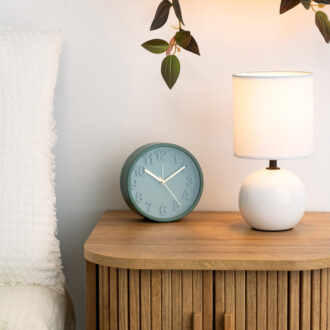 Alternative view of Επιτραπέζιο φωτιστικό PWL-1210 pakoworld Ε14 60W κεραμικό σε λευκό gloss χρώμα Φ13x25εκ