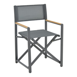 Alternative view of Τραπεζαρία Kliton-Mabu σετ 5τεμ pakoworld αλουμίνιο σε ανθρακί απόχρωση 80x80x74εκ