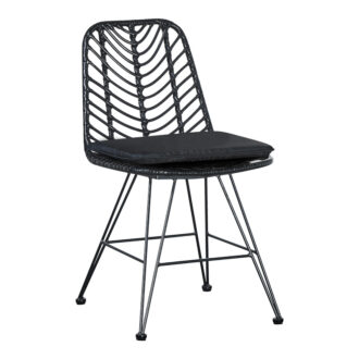 Alternative view of Τραπεζαρία Kliton-Naoki σετ 5τεμ pakoworld ανθρακί αλουμίνιο και μέταλλο σε μαύρη απόχρωση 80x80x74εκ