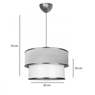 Alternative view of Φωτιστικό οροφής μονόφωτο PWL-1089 pakoworld Ε27 εκρού-χρυσό Φ30x20εκ