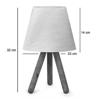 Alternative view of Επιτραπέζιο φωτιστικό PWL-1071 pakoworld Ε27 μπεζ -καρυδί Φ22x32εκ