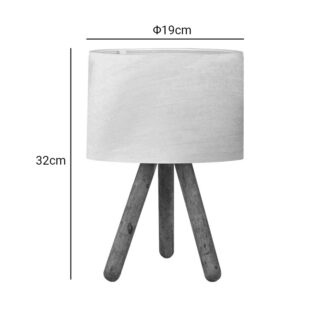 Alternative view of Επιτραπέζιο φωτιστικό PWL-1071 Ι pakoworld Ε27 μπεζ -καρυδί Φ19x32εκ