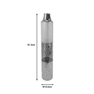 Alternative view of Διακοσμητικό βάζο δαπέδου Tecna Inart μέταλλο σε χρυσή και λευκή απόχρωση Φ14.6x81.3εκ