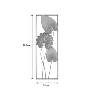 Alternative view of Διακοσμητικό τοίχου Tropana II Inart μέταλλο σε χρυσή και λευκή απόχρωση 31x2.5x90.2εκ