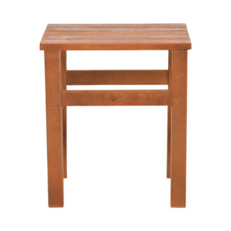 Alternative view of Τραπεζάκι παραλίας Summrine pakoworld μασίφ ξύλο οξιάς σε καρυδί χρώμα 40x40x45εκ