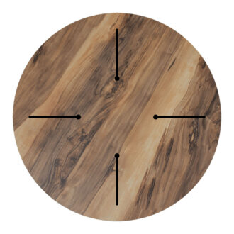 Alternative view of Επιφάνεια τραπεζιού Noble pakoworld HPL καρυδί Φ69εκ πάχους 12mm