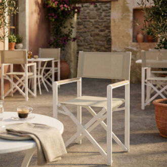 Alternative view of Πολυθρόνα σκηνοθέτη Mabu pakoworld λευκό αλουμίνιο 56x48x86εκ