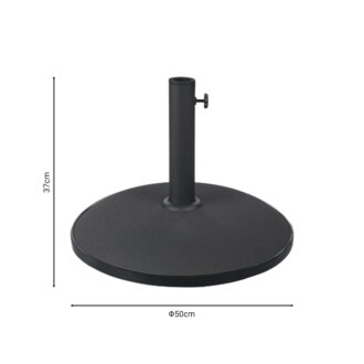 Alternative view of Βάση ομπρέλας Elfie pakoworld τσιμέντο μαύρο 25kg Φ50εκ