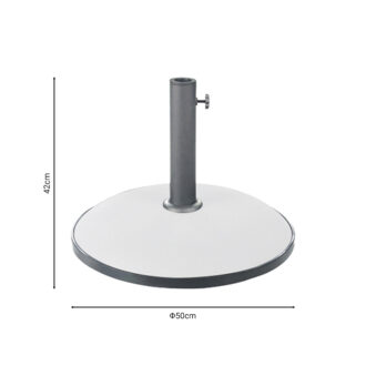 Alternative view of Βάση ομπρέλας Zicko pakoworld τσιμέντο λευκό 35kg Φ50εκ