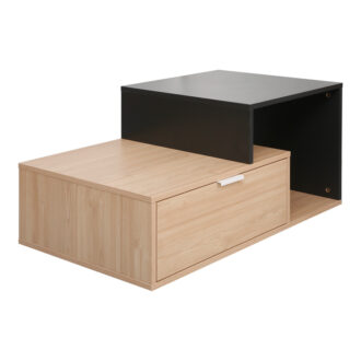 Alternative view of Τραπέζι σαλονιού Vople pakoworld σε φυσική με ανθρακί απόχρωση 90x50x40εκ