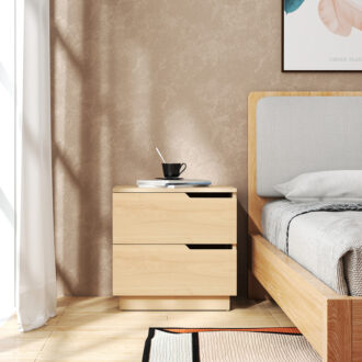 Alternative view of Κομοδίνο Verena pakoworld σε φυσική απόχρωση 48x40x48εκ