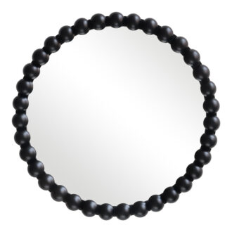 Καθρέπτης Specio pakoworld ξύλο σε μαύρη απόχρωση Φ60x4.5εκ