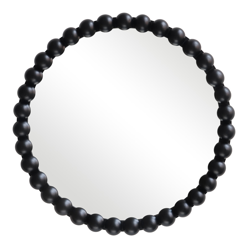 Καθρέπτης Specio pakoworld ξύλο σε μαύρη απόχρωση Φ60x4.5εκ