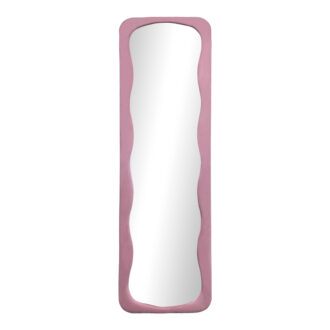 Καθρέπτης δαπέδου Lezour pakoworld βελούδο σε σάπιο μήλο απόχρωση 50x5x170εκ